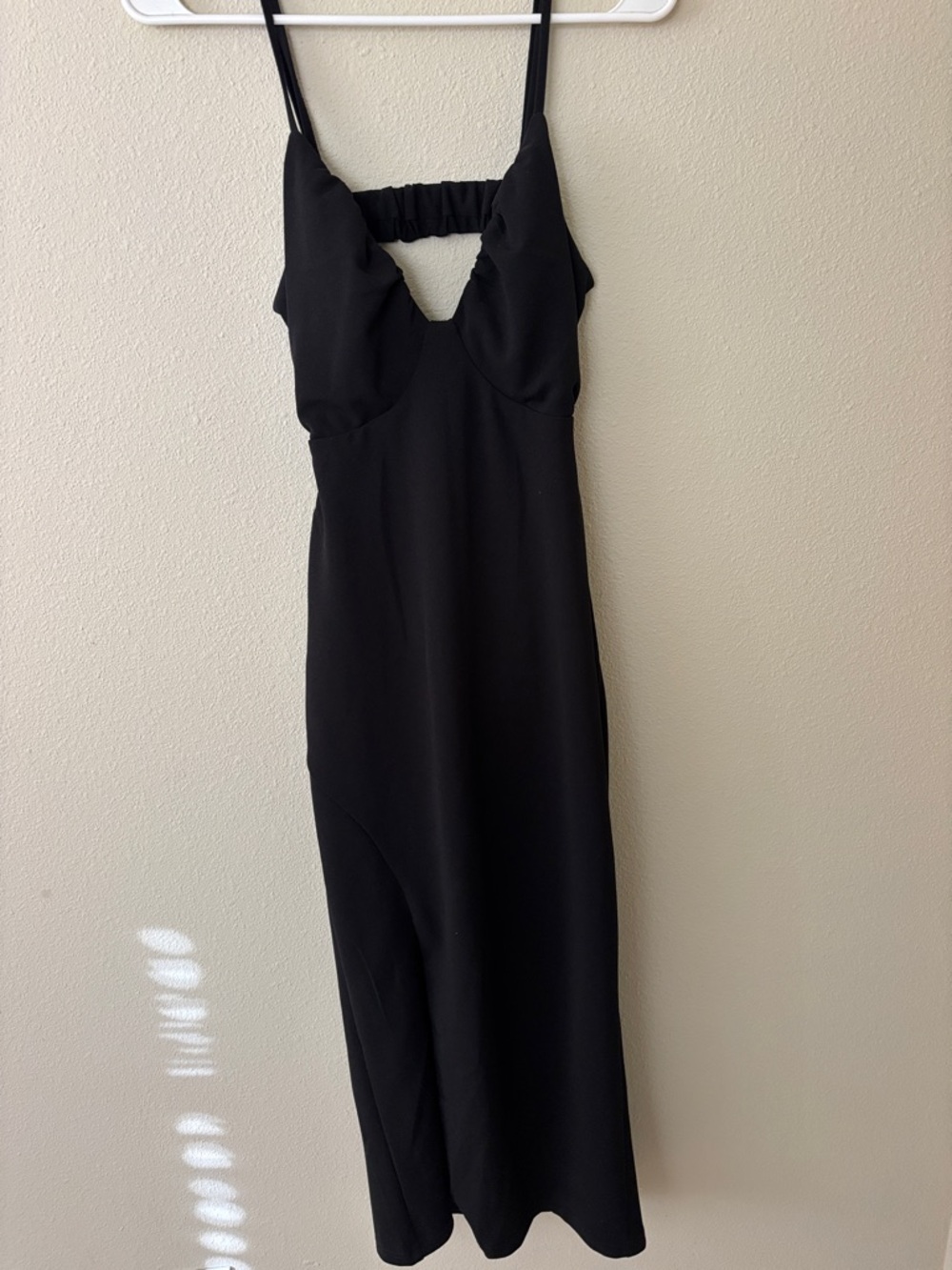 mahina Black Backless Midi Dress Size Small